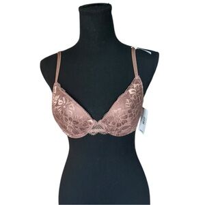 French Affair Push-Up Bra – 34C – Choose Your Nude Collection (Cocoa Brown Lace)